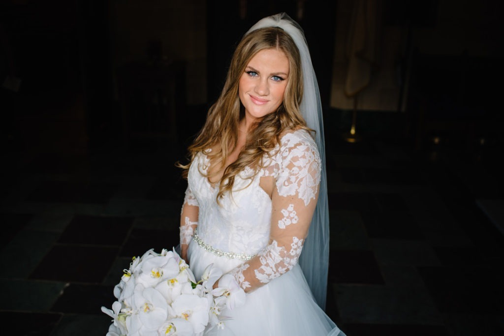 St. Paul Methodist Church bridal portrait photo