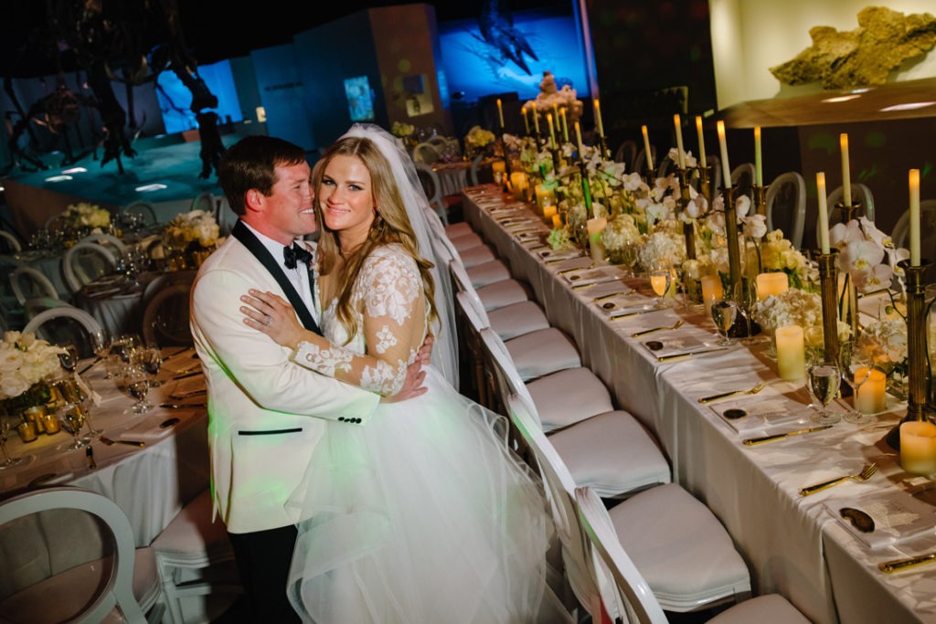 Houston Museum of Natural Science wedding reception photo