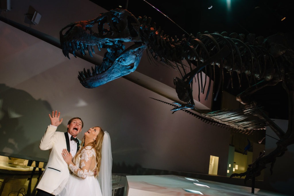 Houston Museum of Natural Science wedding reception photo