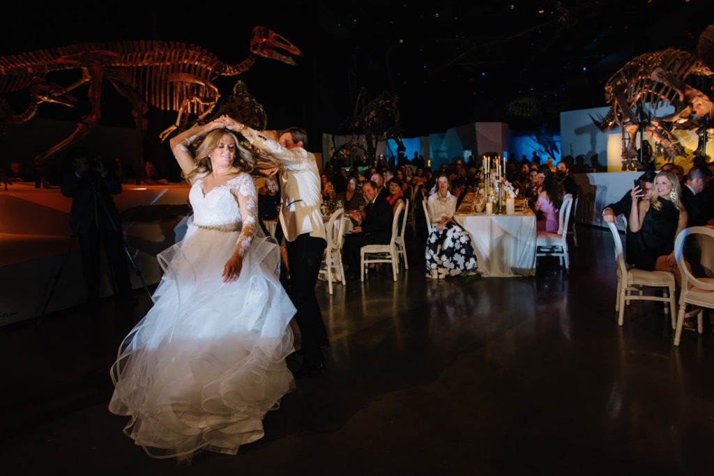 Houston Museum of Natural Science wedding reception photo