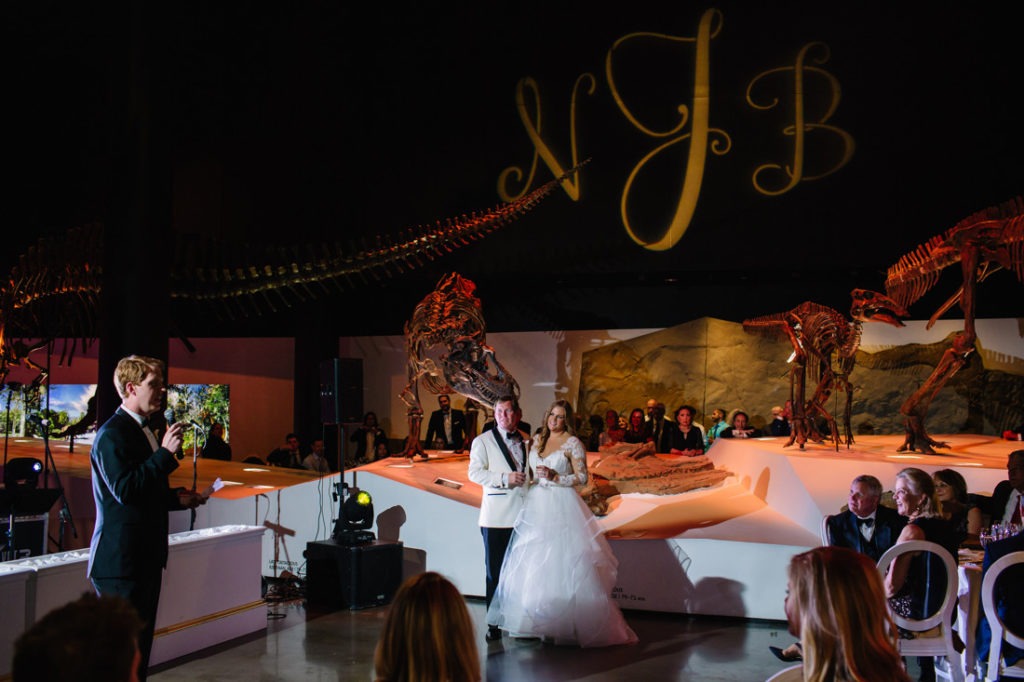 Houston Museum of Natural Science wedding reception photo