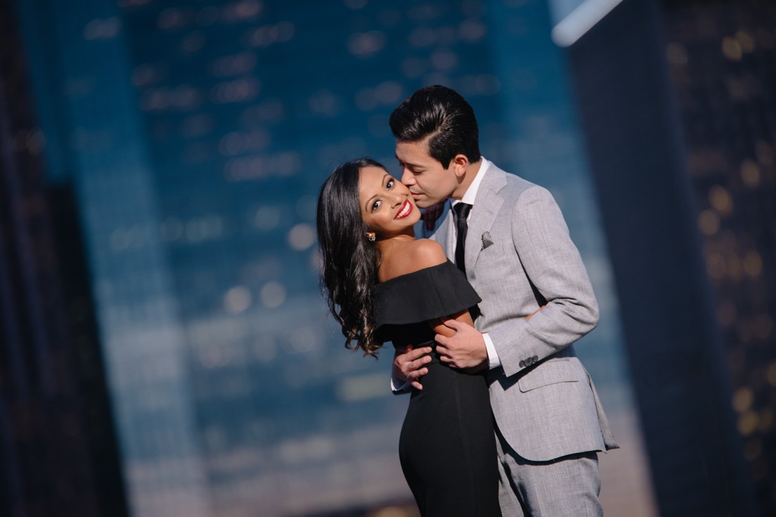 Engagement session at Hermann Park Centennial Gardens Houston Skyline Bayou Park