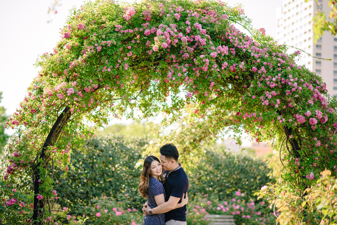 Downtown houston cafe poetes engagement photo (1)