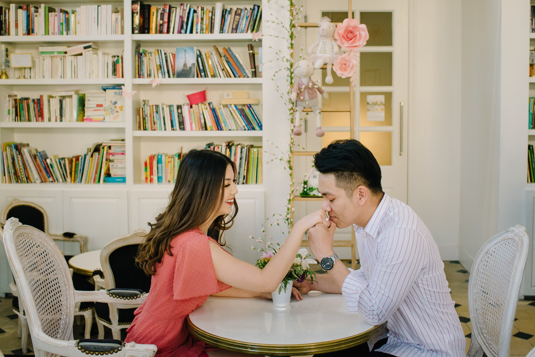 Downtown houston cafe poetes engagement photo (14)