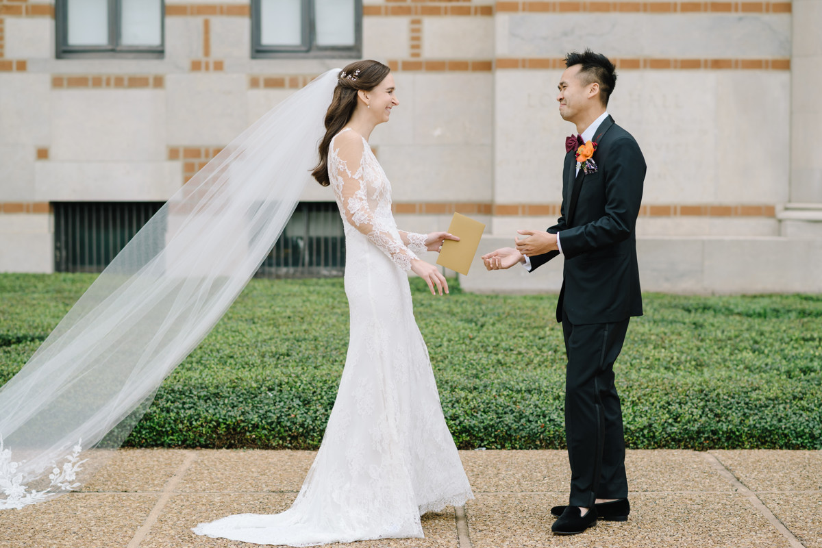 Houston wedding ceremony all saints catholic church reception rice cohen house