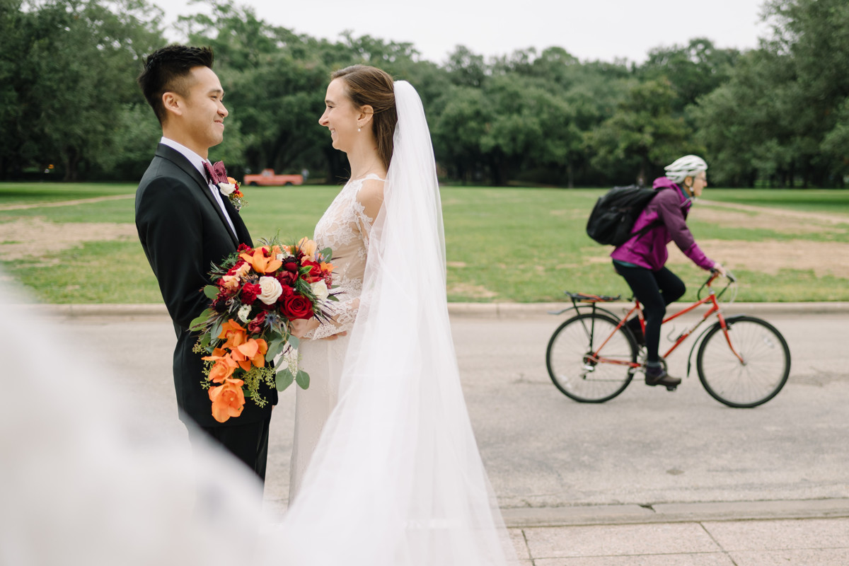 Houston wedding ceremony all saints catholic church reception rice cohen house