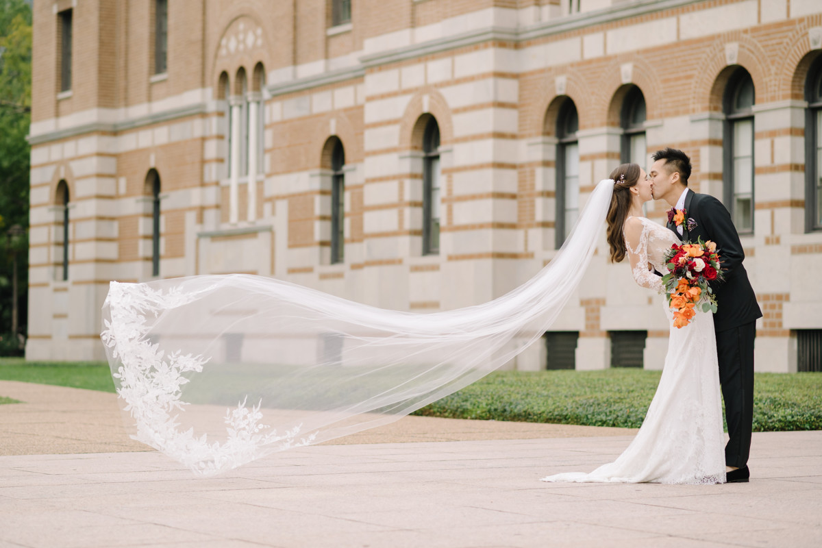 Houston wedding ceremony all saints catholic church reception rice cohen house