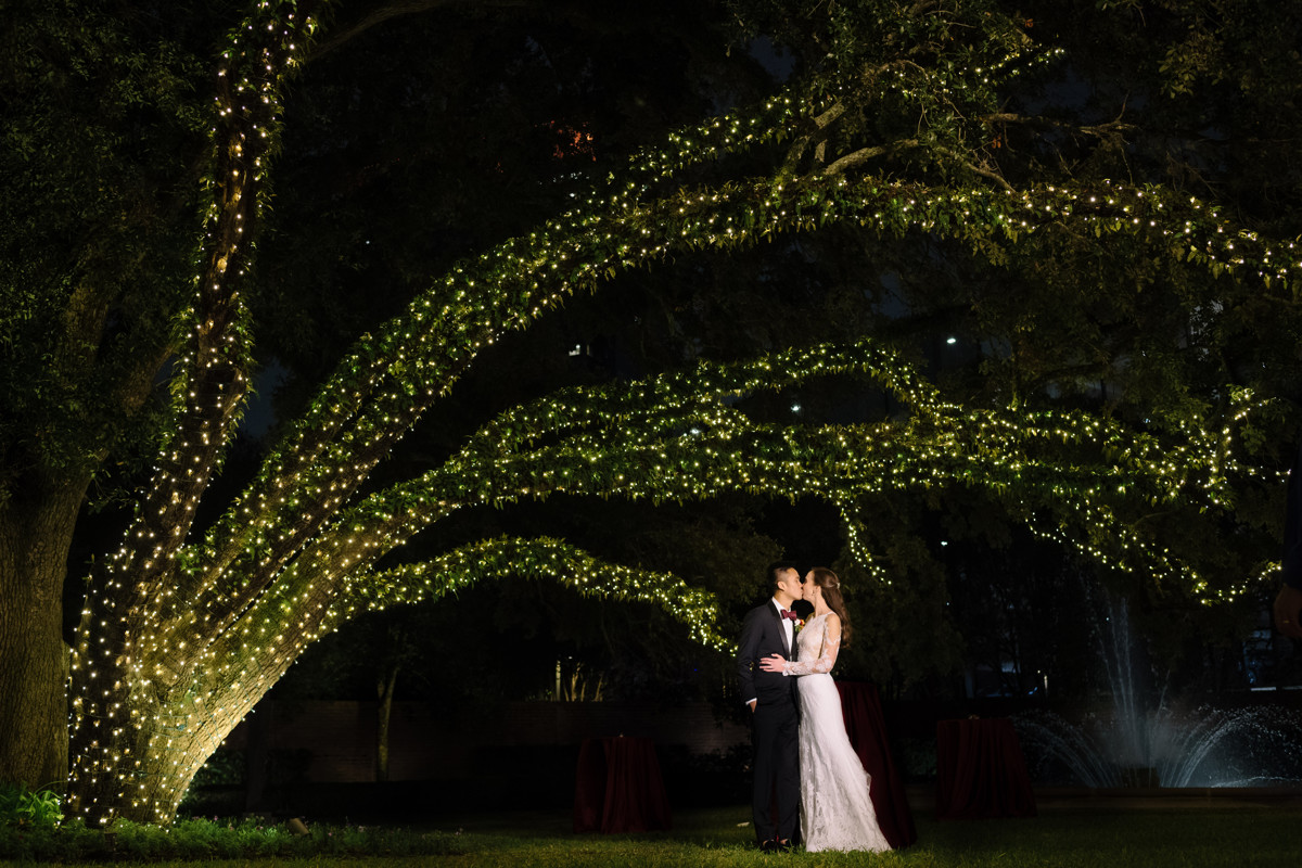 Houston wedding ceremony all saints catholic church reception rice cohen house