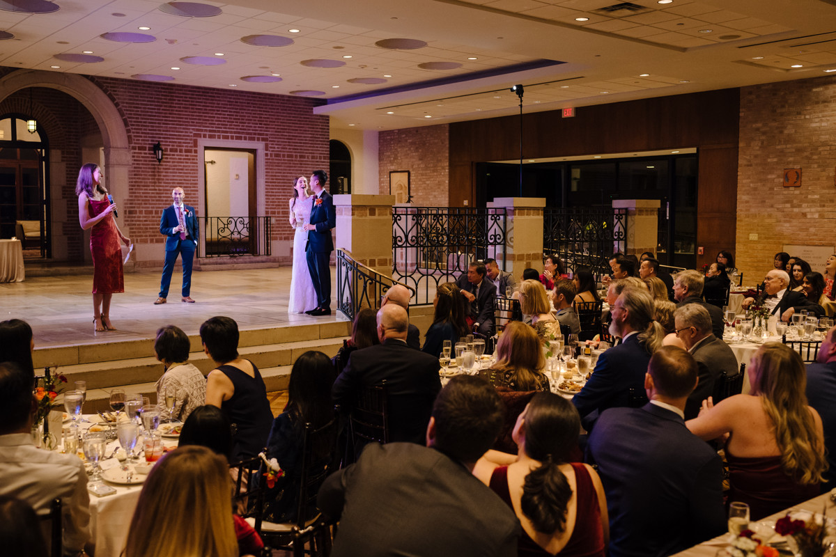 Houston wedding ceremony all saints catholic church reception rice cohen house