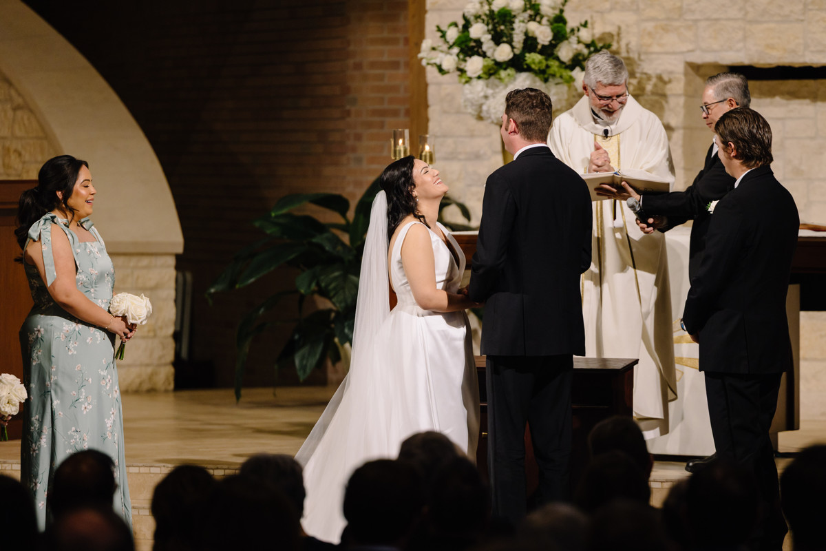 briscoe manor wedding photo st laurence catholic church ceremony houston documentary wedding photographer
