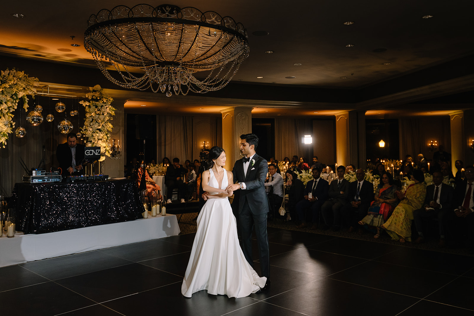 Wedding photo hotel zaza museum district ballroom reception new year eve party best houston wedding photographer
