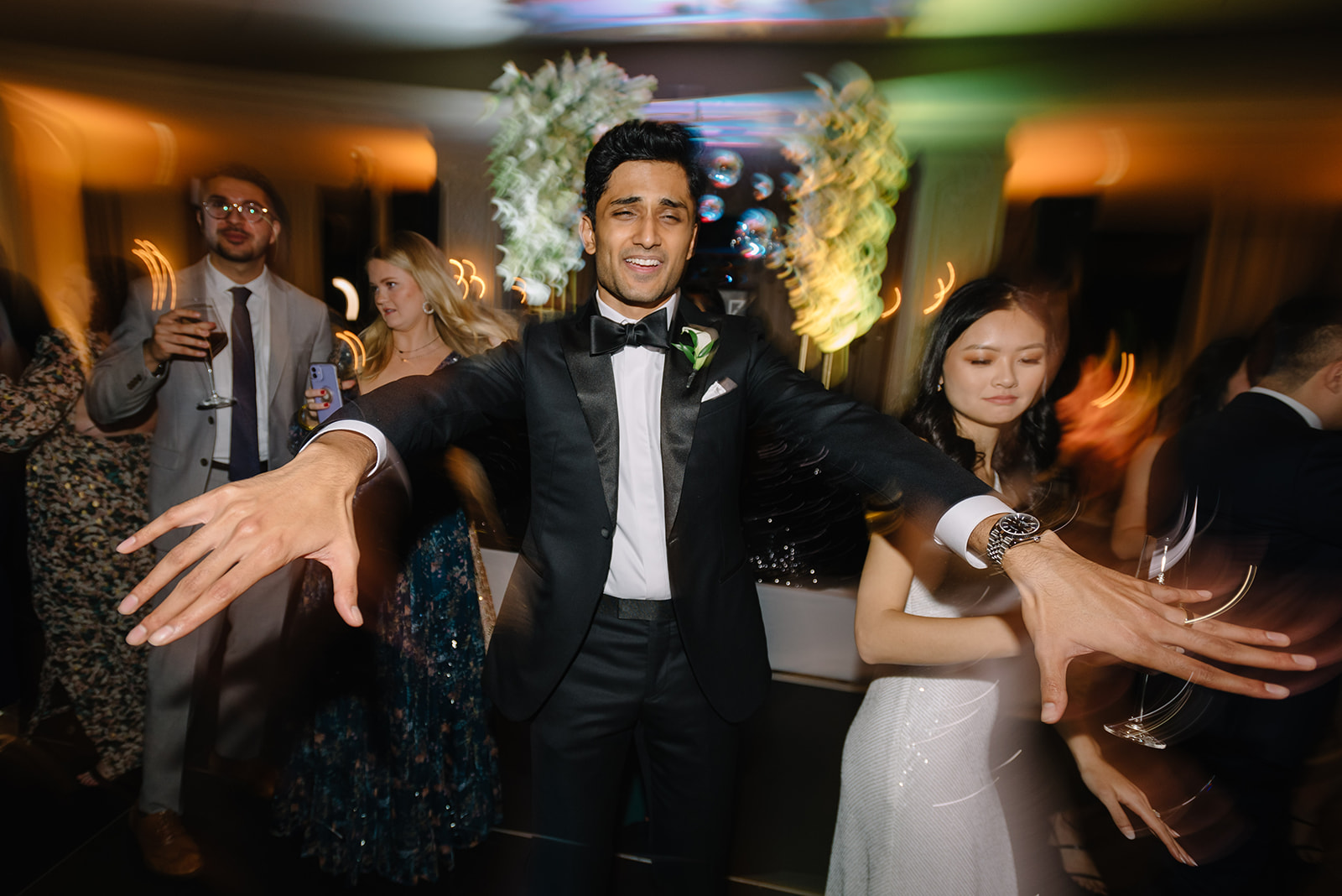 Wedding photo hotel zaza museum district ballroom reception new year eve party best houston wedding photographer