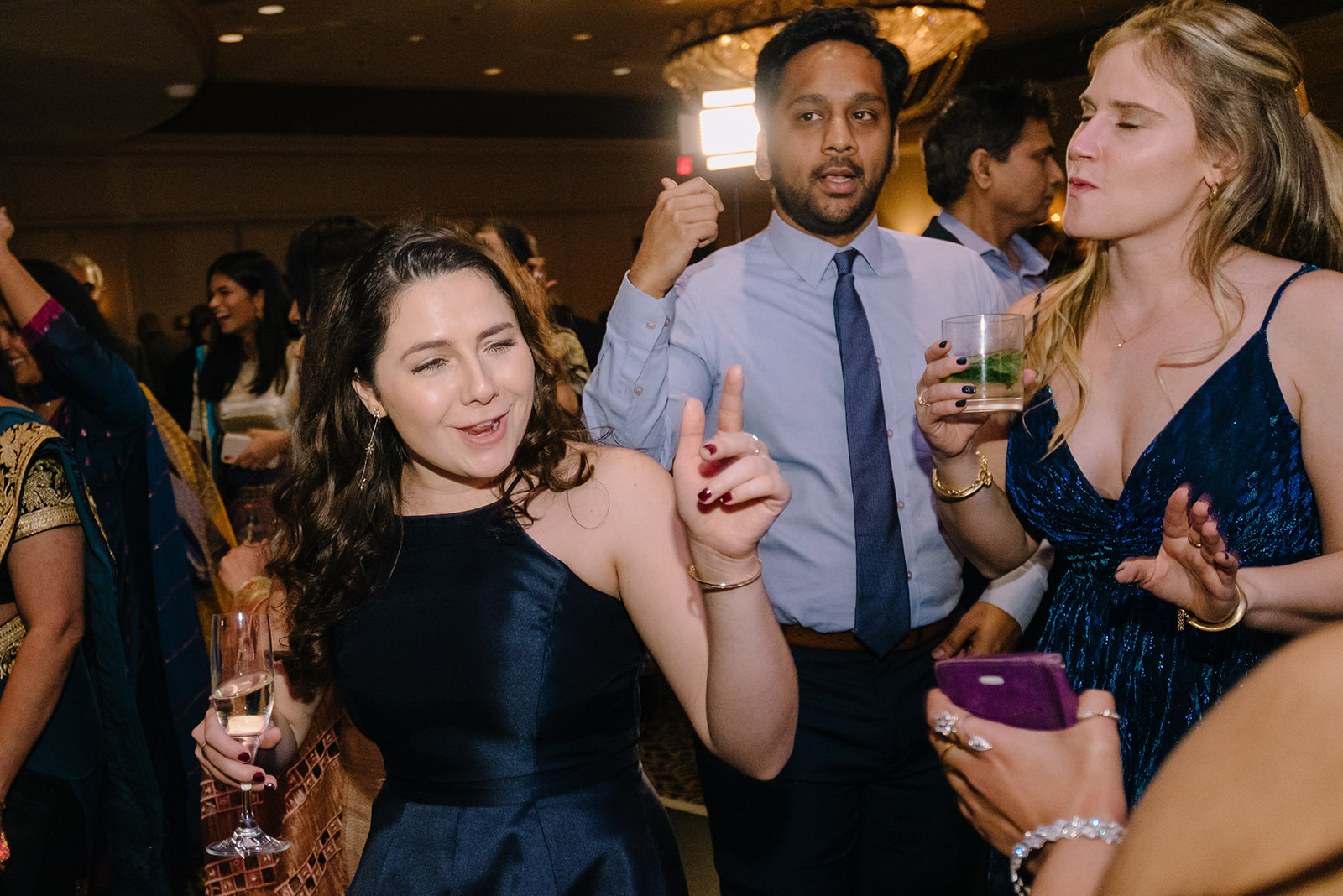 Wedding photo hotel zaza museum district ballroom reception new year eve party best houston wedding photographer