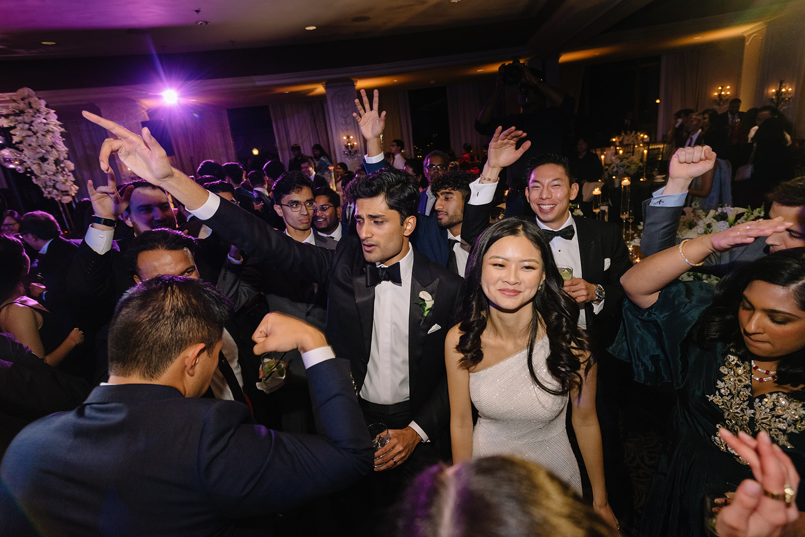 Wedding photo hotel zaza museum district ballroom reception new year eve party best houston wedding photographer