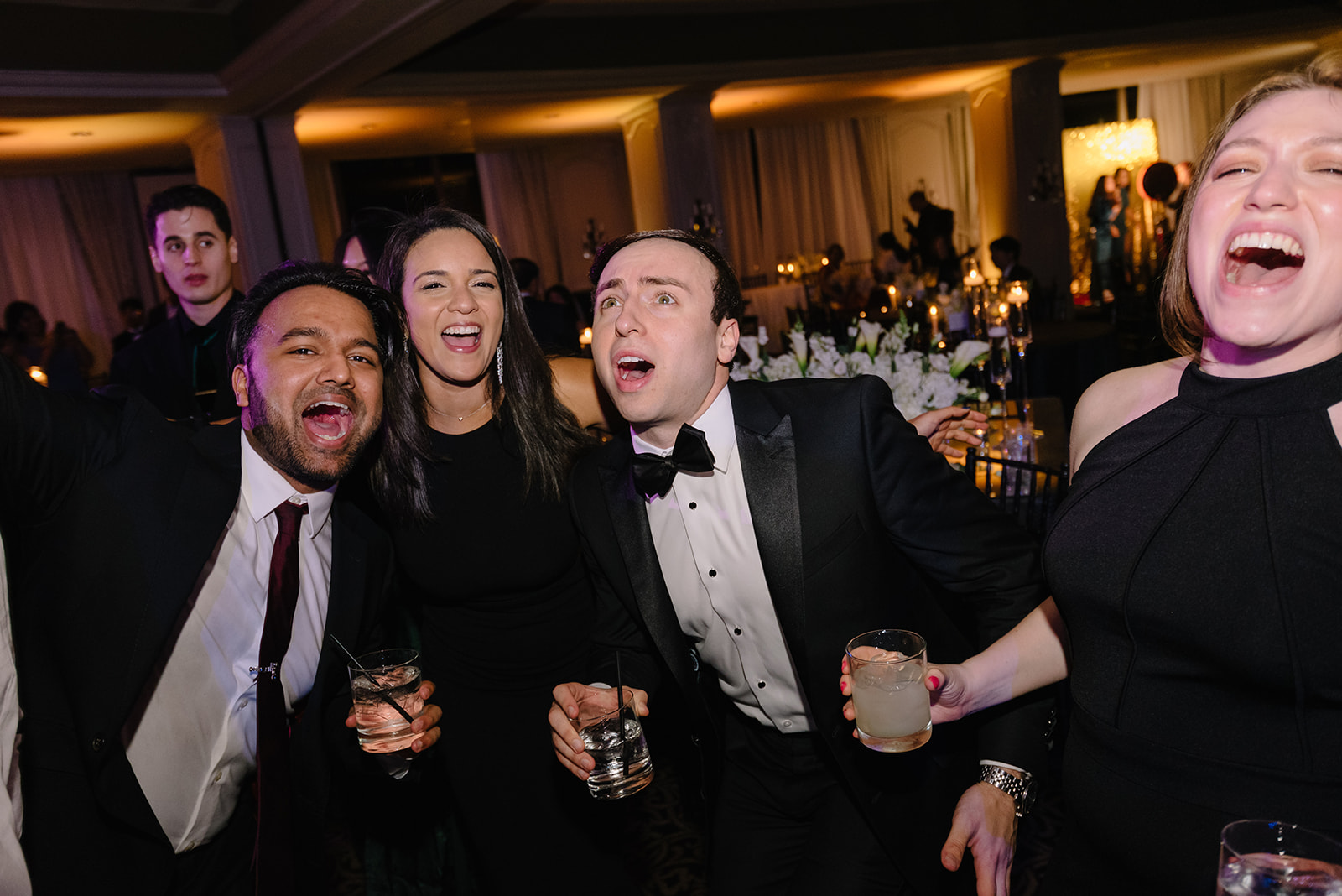Wedding photo hotel zaza museum district ballroom reception new year eve party best houston wedding photographer