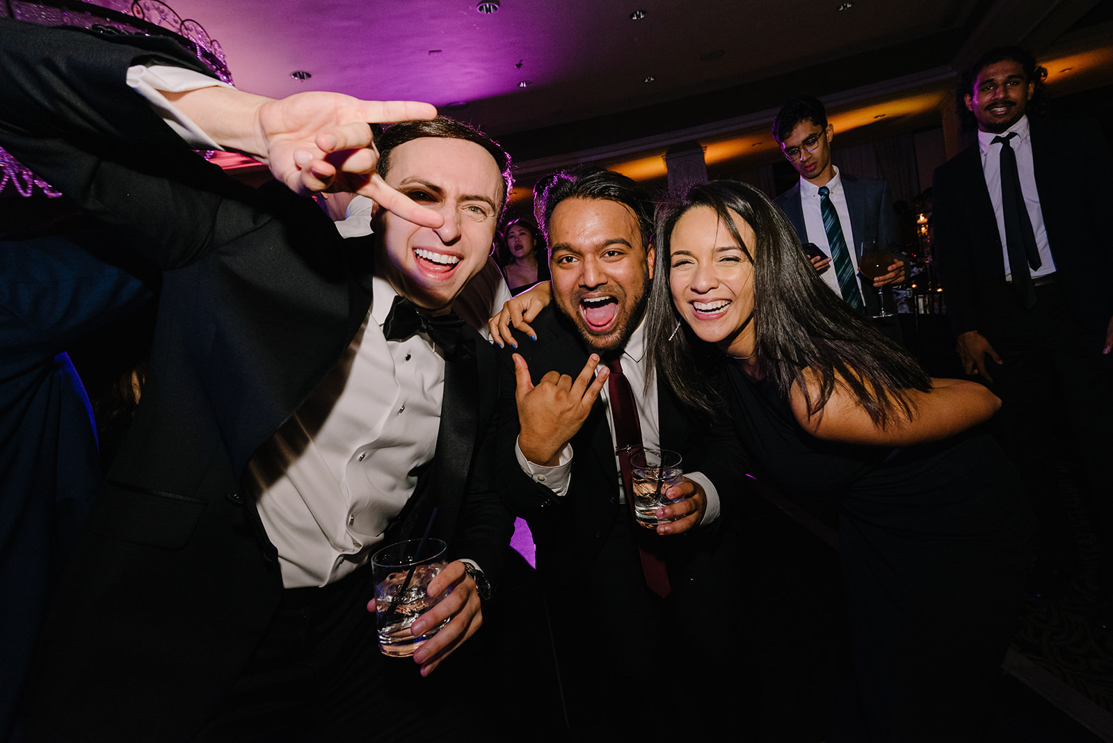 Wedding photo hotel zaza museum district ballroom reception new year eve party best houston wedding photographer