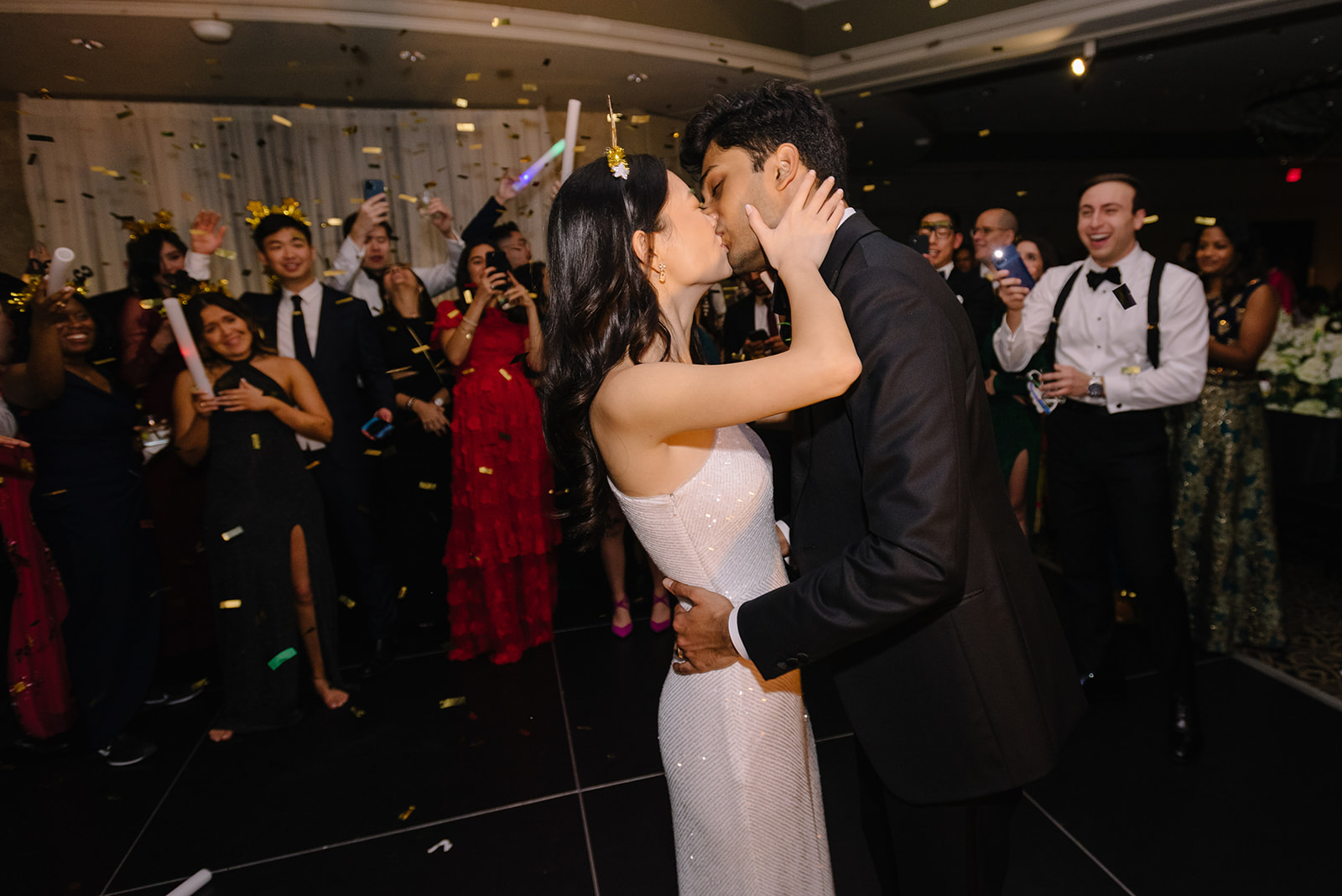 Wedding photo hotel zaza museum district ballroom reception new year eve party best houston wedding photographer
