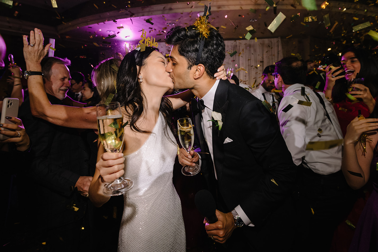 Wedding photo hotel zaza museum district ballroom reception new year eve party best houston wedding photographer