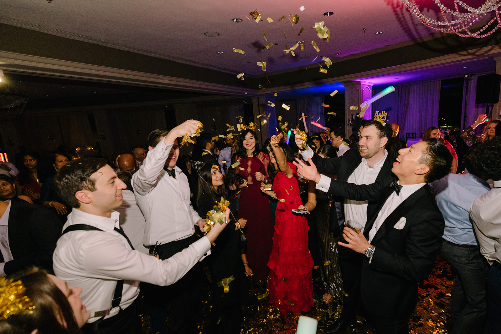 Wedding photo hotel zaza museum district ballroom reception new year eve party best houston wedding photographer
