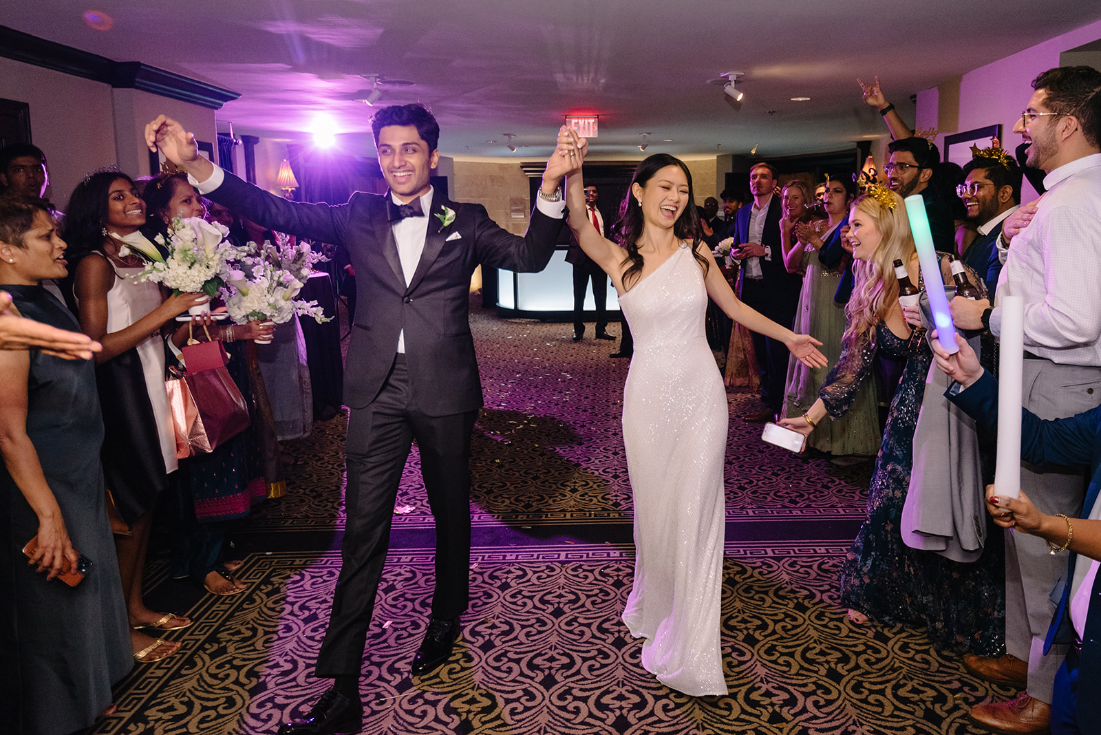 Wedding photo hotel zaza museum district ballroom reception new year eve party best houston wedding photographer