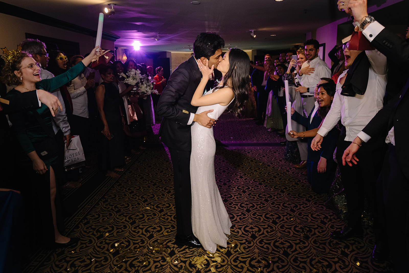 Wedding photo hotel zaza museum district ballroom reception new year eve party best houston wedding photographer
