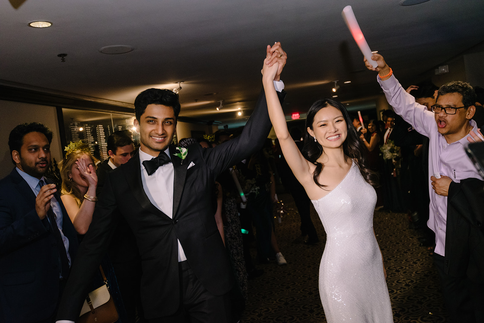 Wedding photo hotel zaza museum district ballroom reception new year eve party best houston wedding photographer