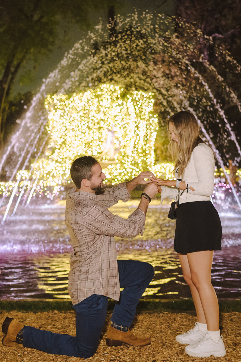 Bayou bend garden Christmas engagement proposal location best houston photographer