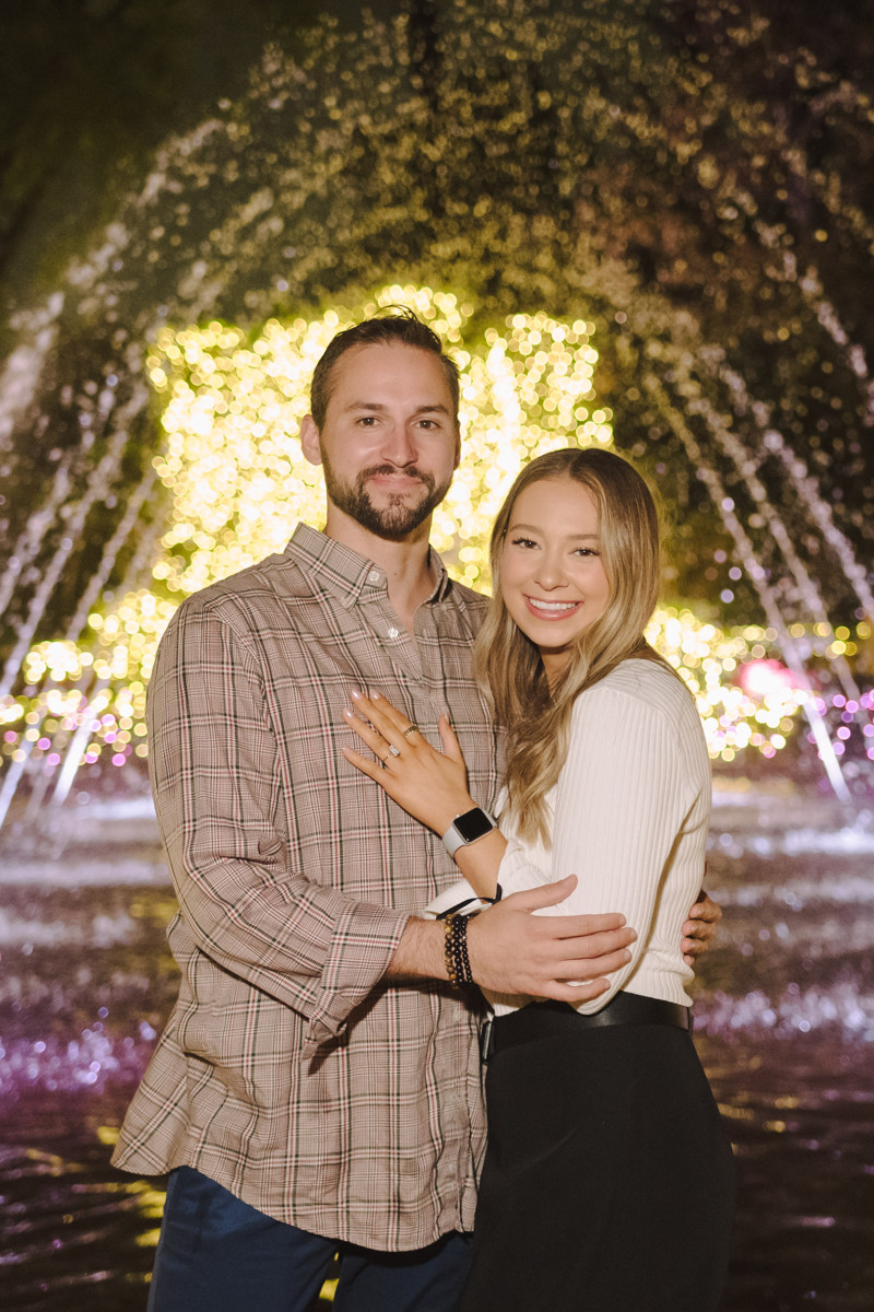 Bayou bend garden Christmas engagement proposal location best houston photographer