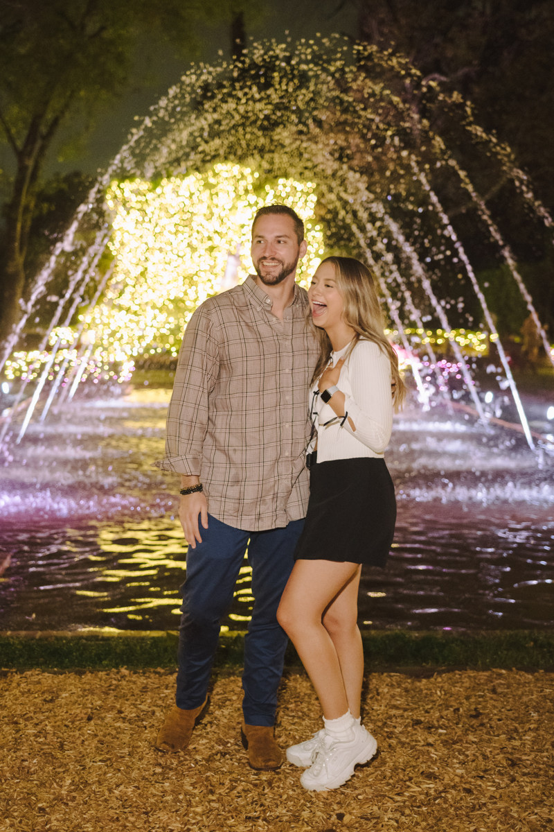 Bayou bend garden Christmas engagement proposal location best houston photographer