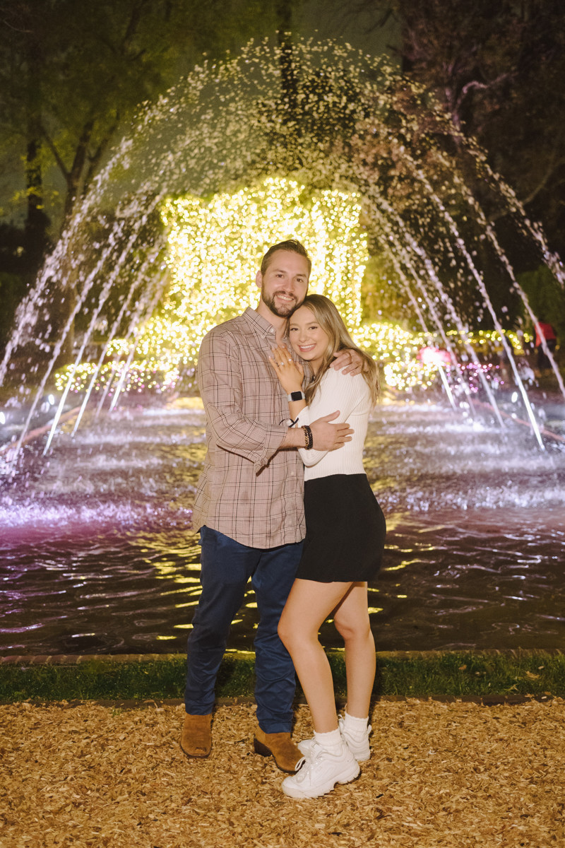Bayou bend garden Christmas engagement proposal location best houston photographer