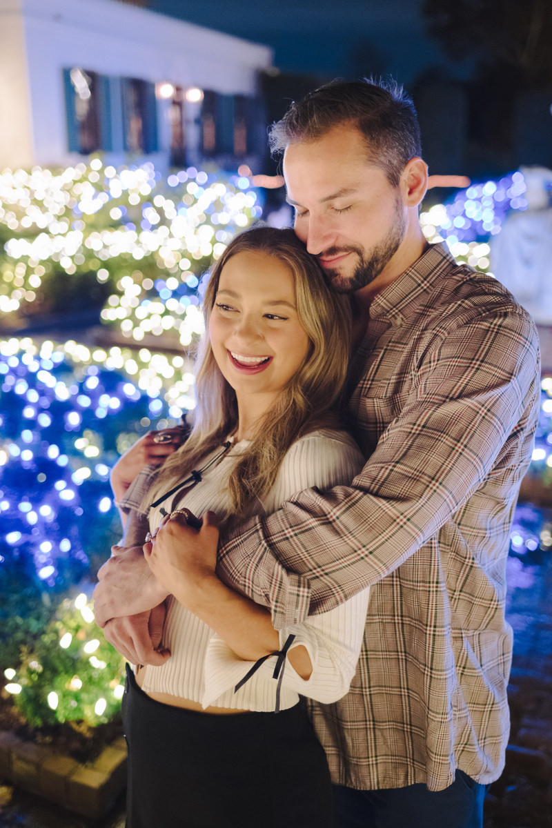 Bayou bend garden Christmas engagement proposal location best houston photographer