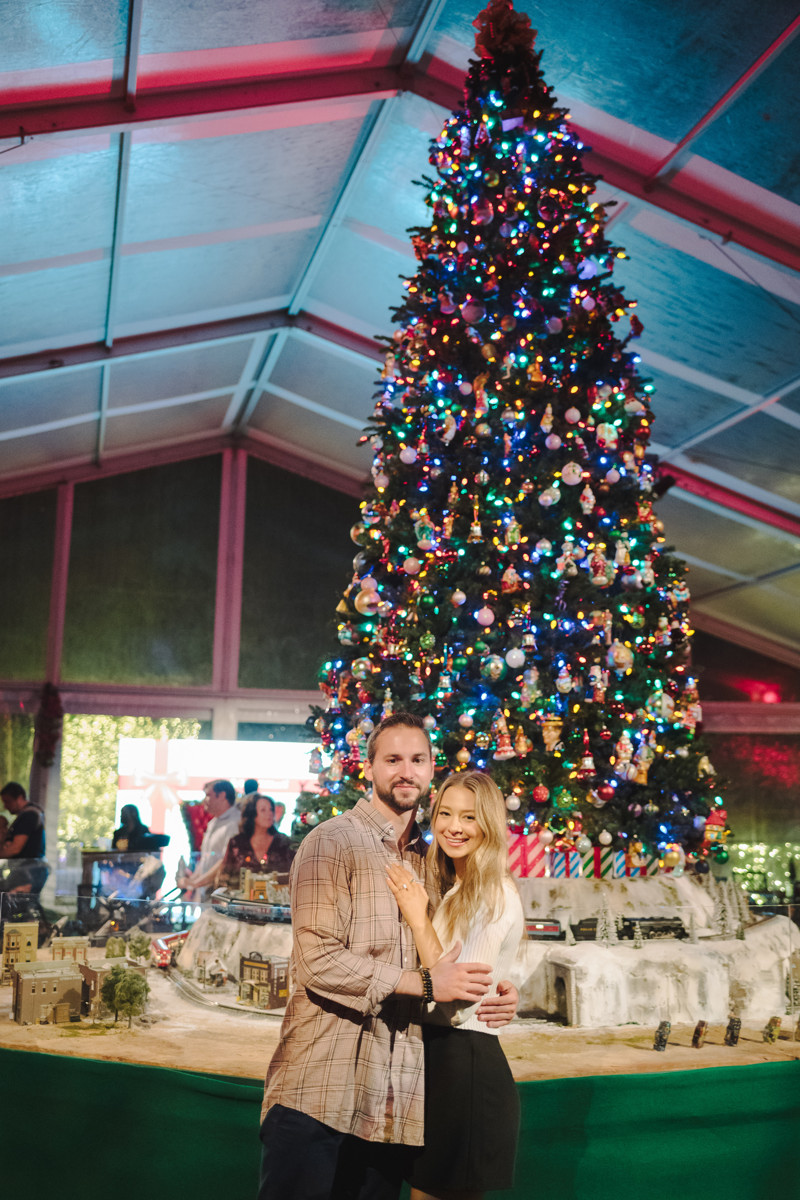 Bayou bend garden Christmas engagement proposal location best houston photographer