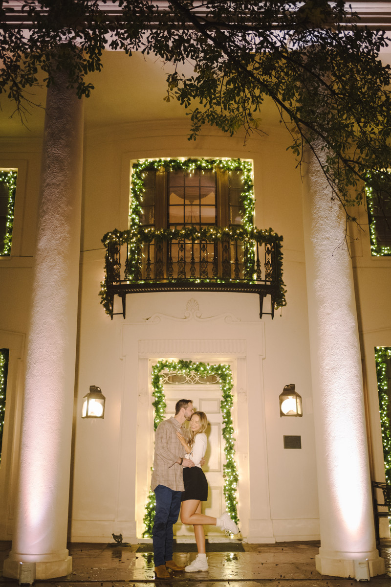 Bayou bend garden Christmas engagement proposal location best houston photographer