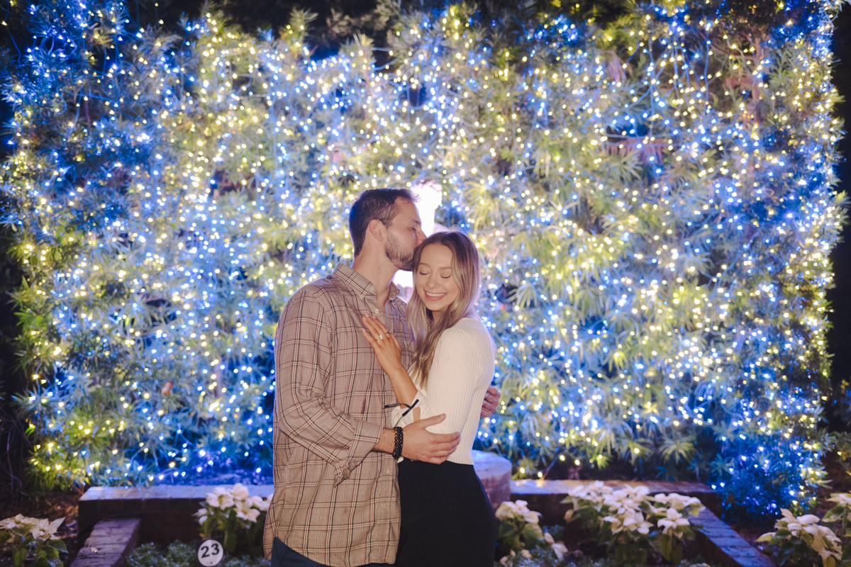 Bayou bend garden Christmas engagement proposal location best houston photographer