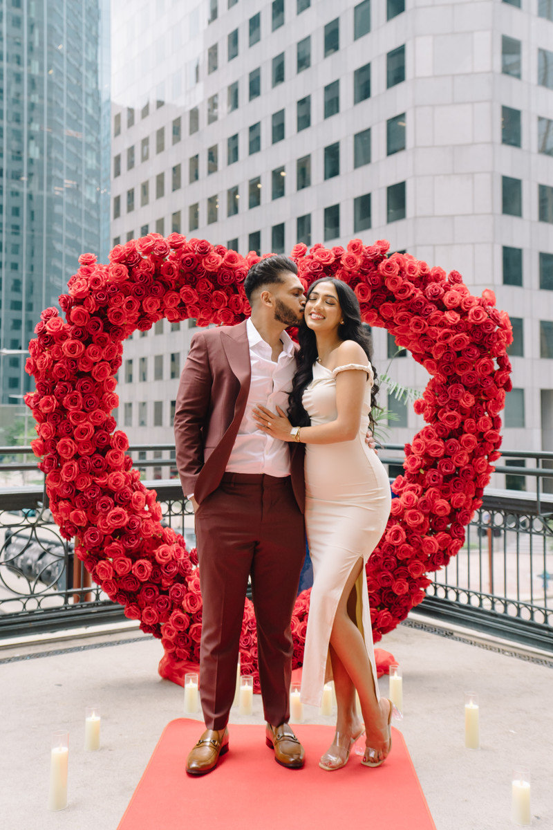 Downtown houston bar engagement proposal skyline best houston photographer