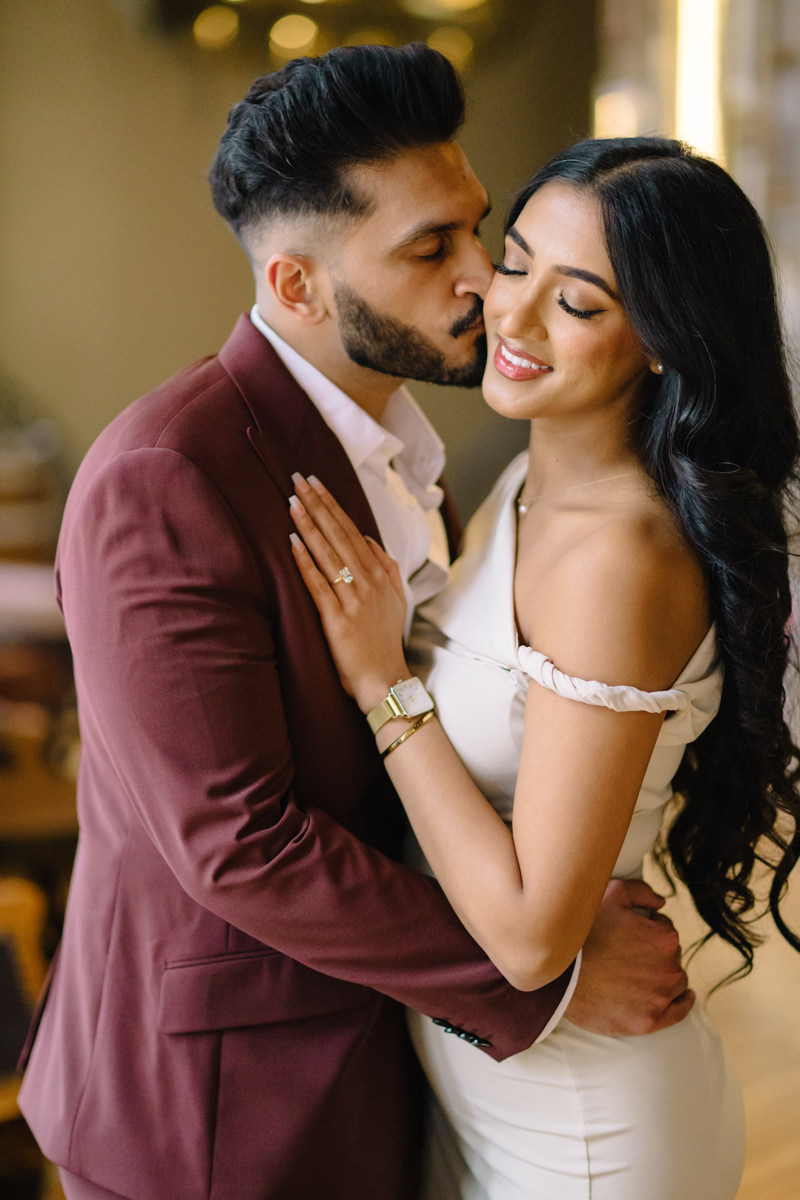 Downtown houston bar engagement proposal skyline best houston photographer