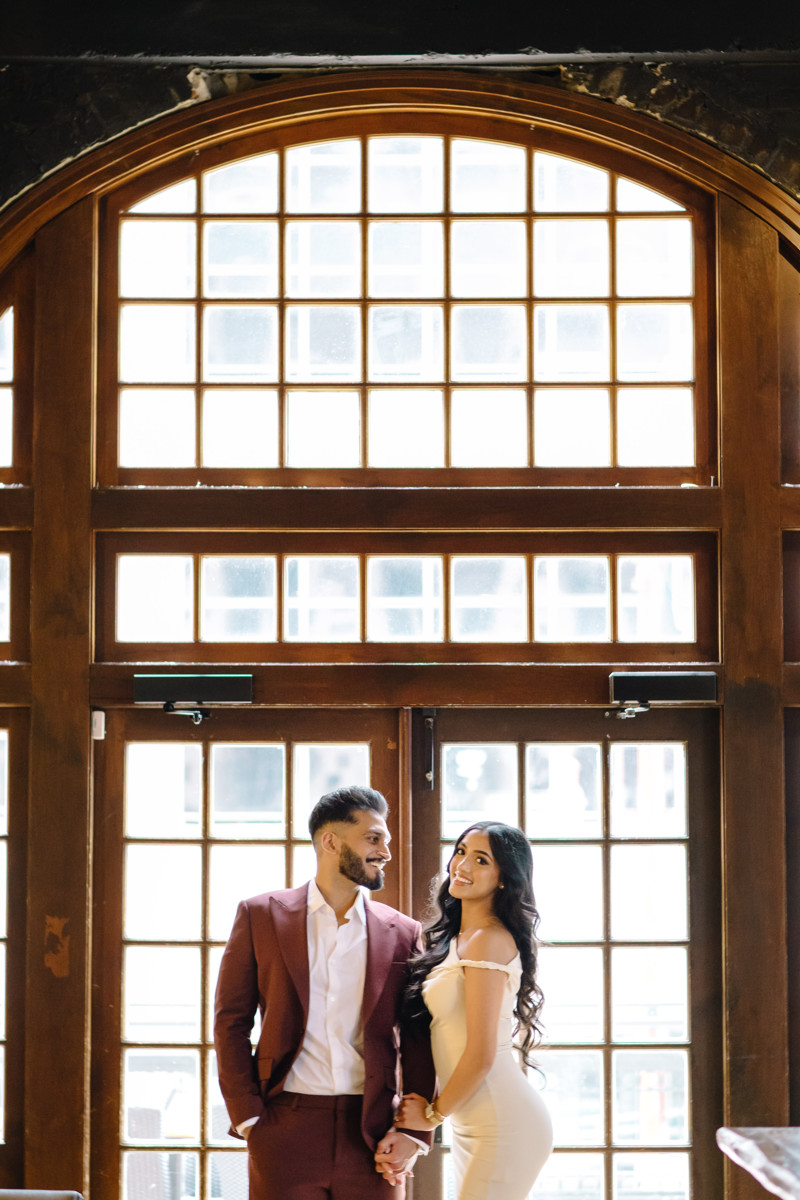 Downtown houston bar engagement proposal skyline best houston photographer