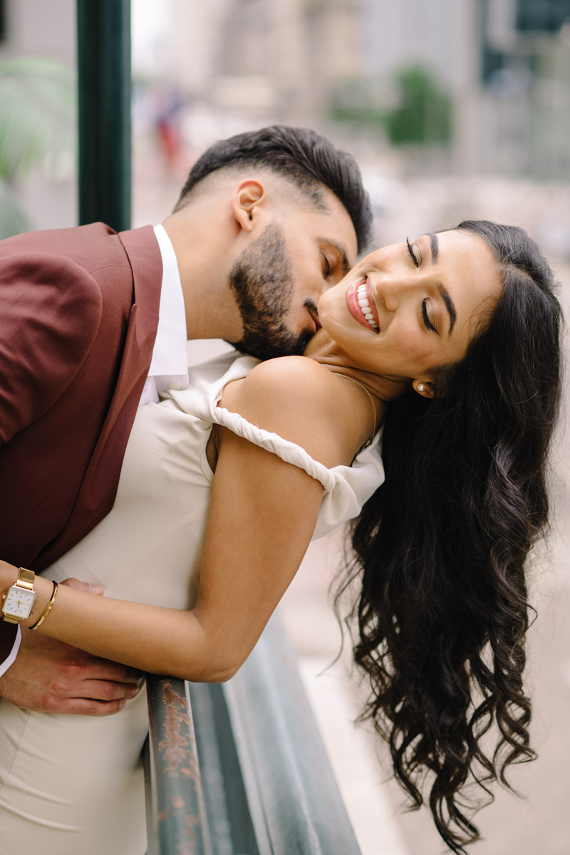 Downtown houston bar engagement proposal skyline best houston photographer