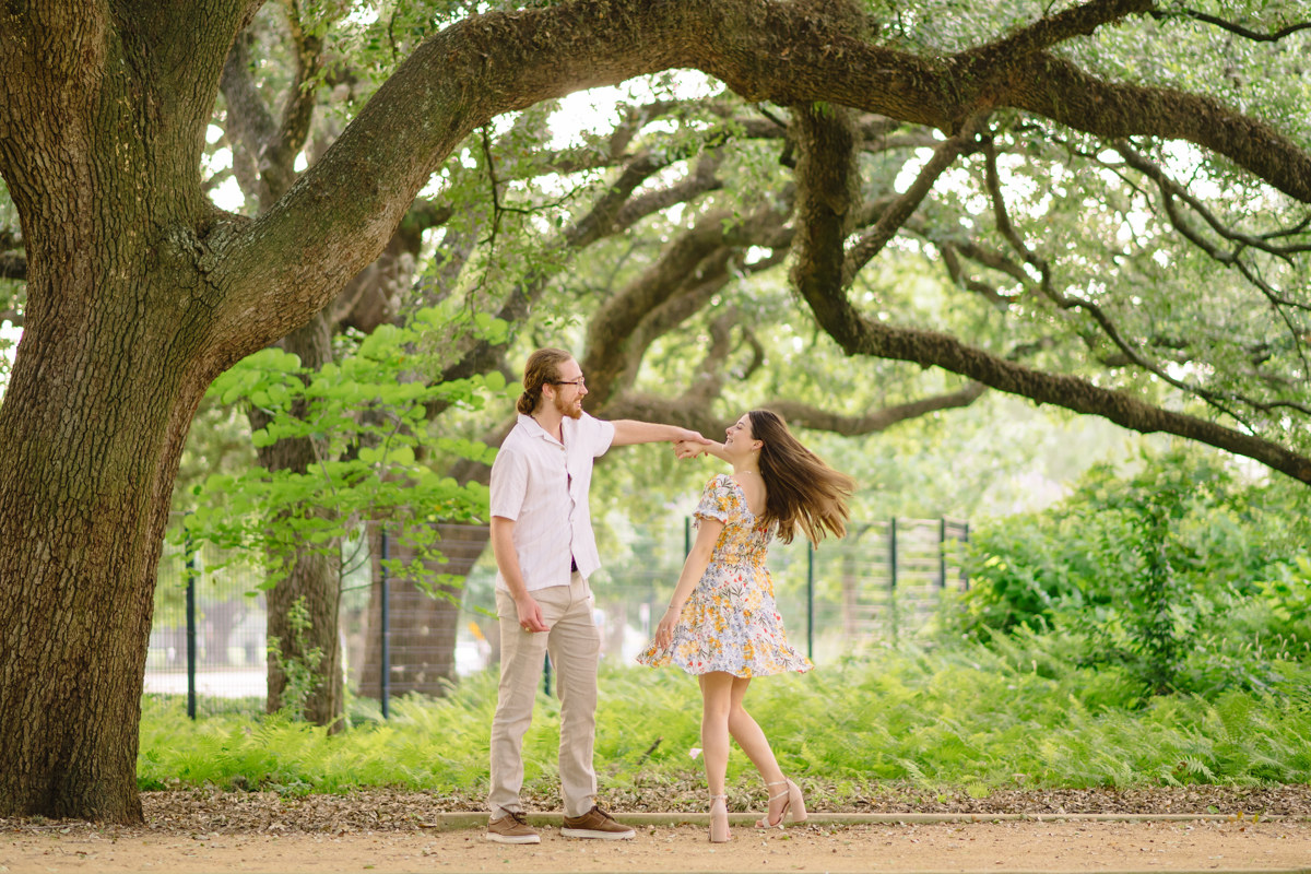Engagement proposal at centennial gardens hermann park best houston proposal photographer