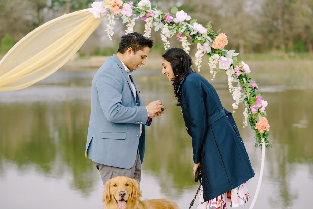 Engagement proposal at eastern glades memorial park best houston proposal photographer