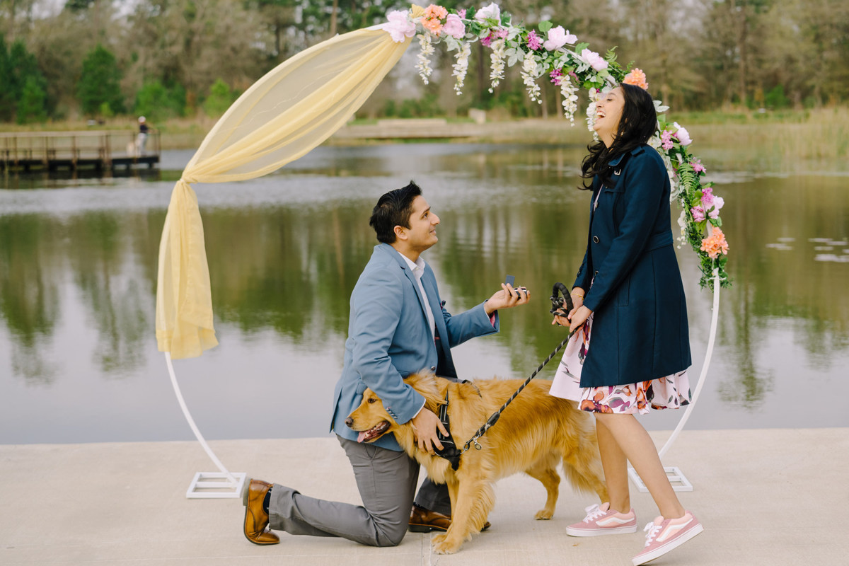 Engagement proposal at eastern glades memorial park best houston proposal photographer
