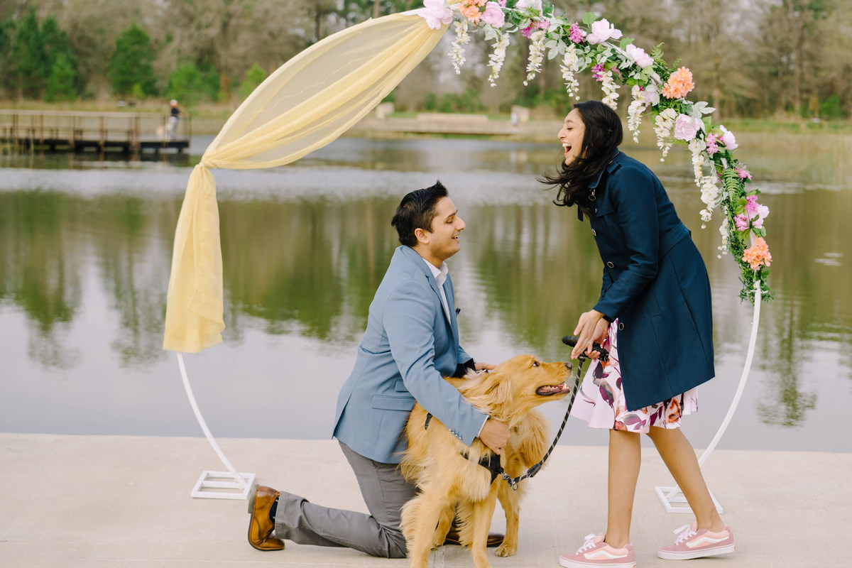 Engagement proposal at eastern glades memorial park best houston proposal photographer