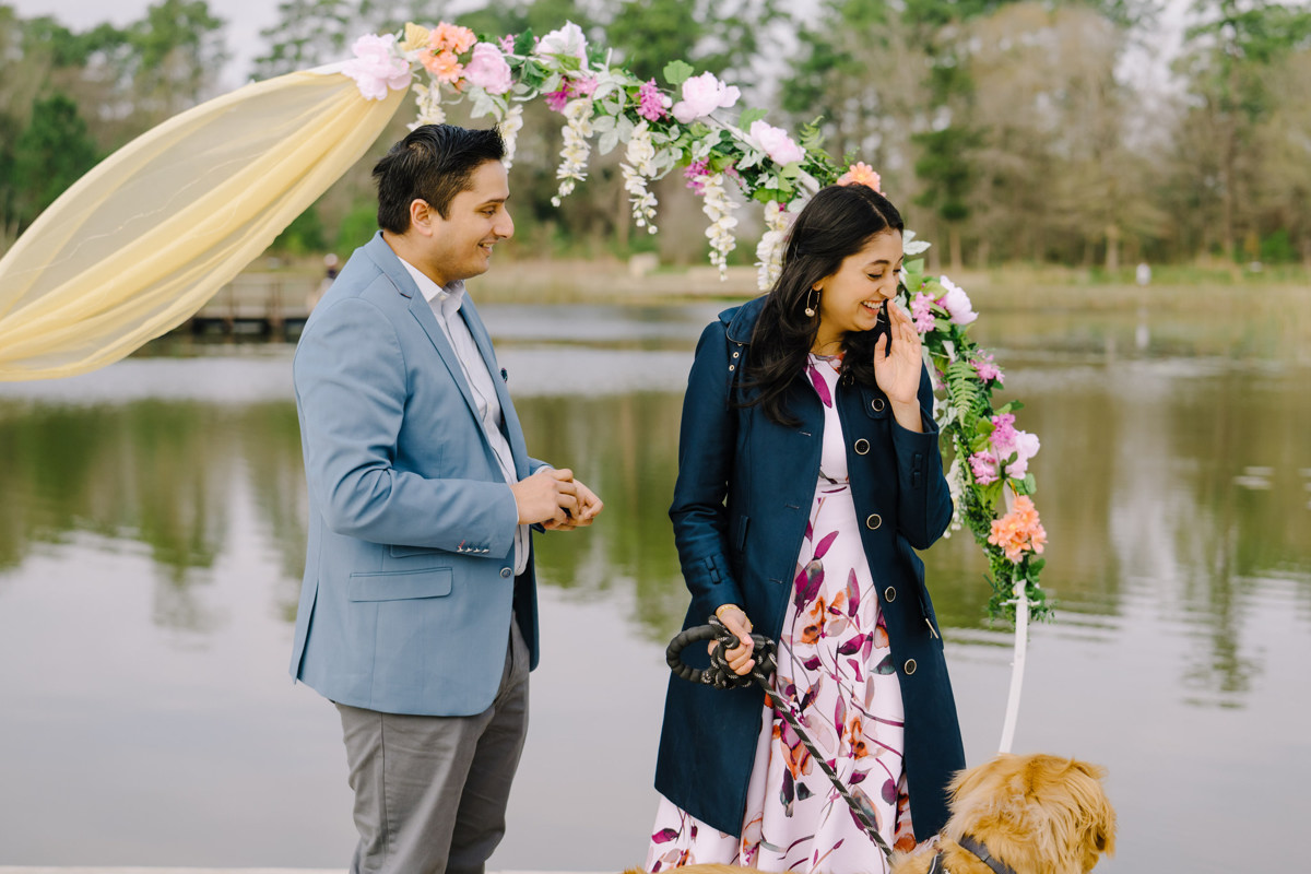 Engagement proposal at eastern glades memorial park best houston proposal photographer
