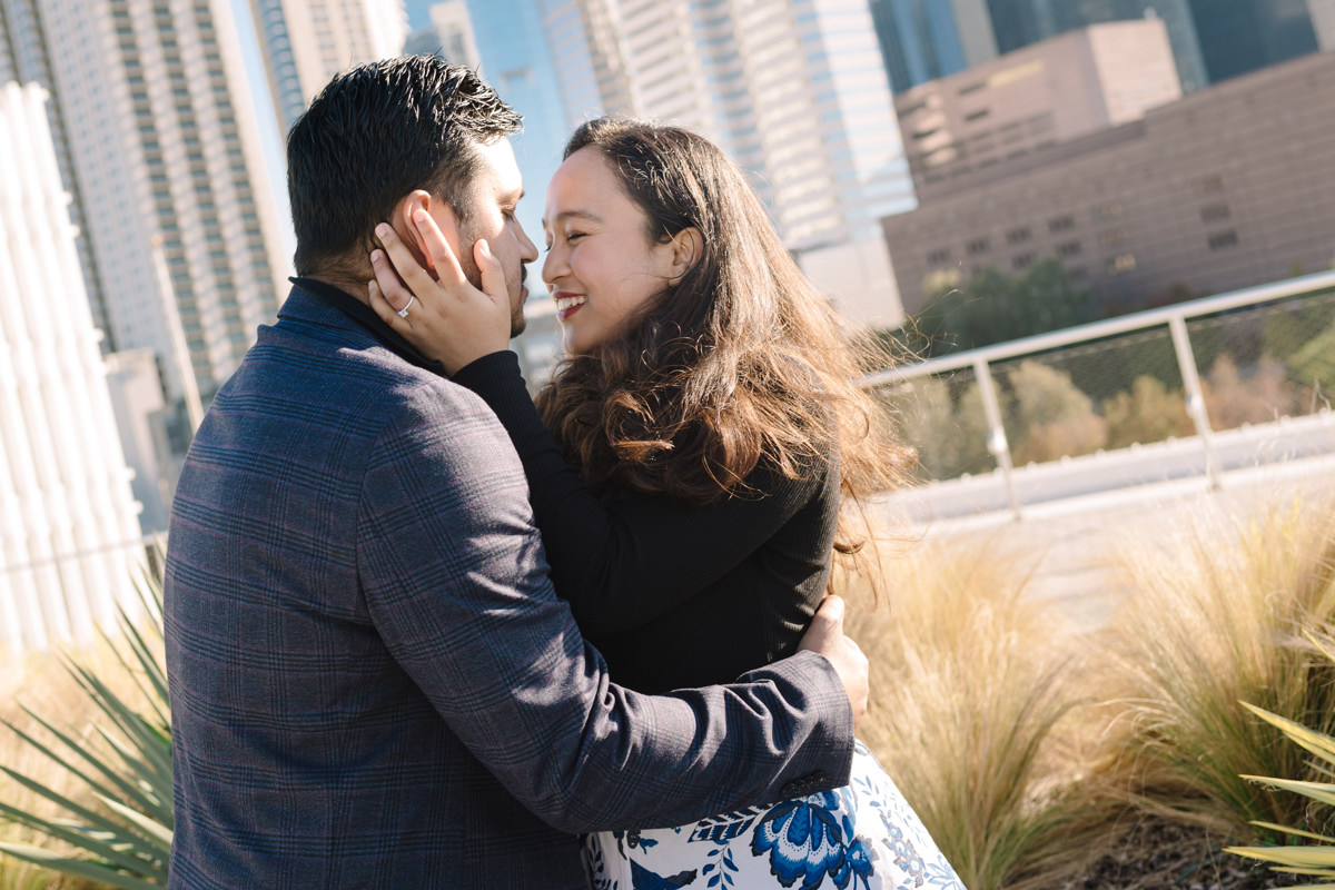 Post Houston HTX building sky garden rooftop garden engagement proposal location best houston photographer