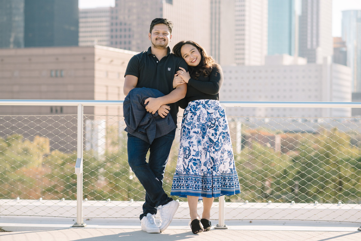 Post Houston HTX building sky garden rooftop garden engagement proposal location best houston photographer