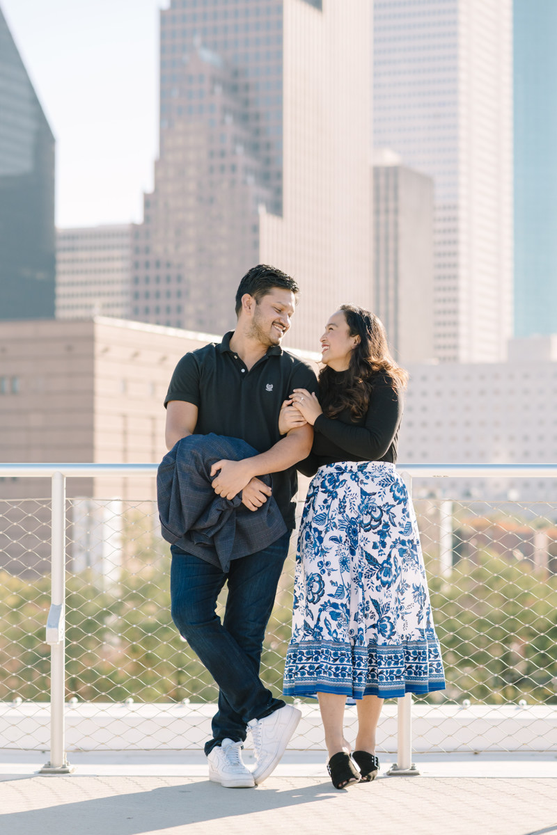 Post Houston HTX building sky garden rooftop garden engagement proposal location best houston photographer