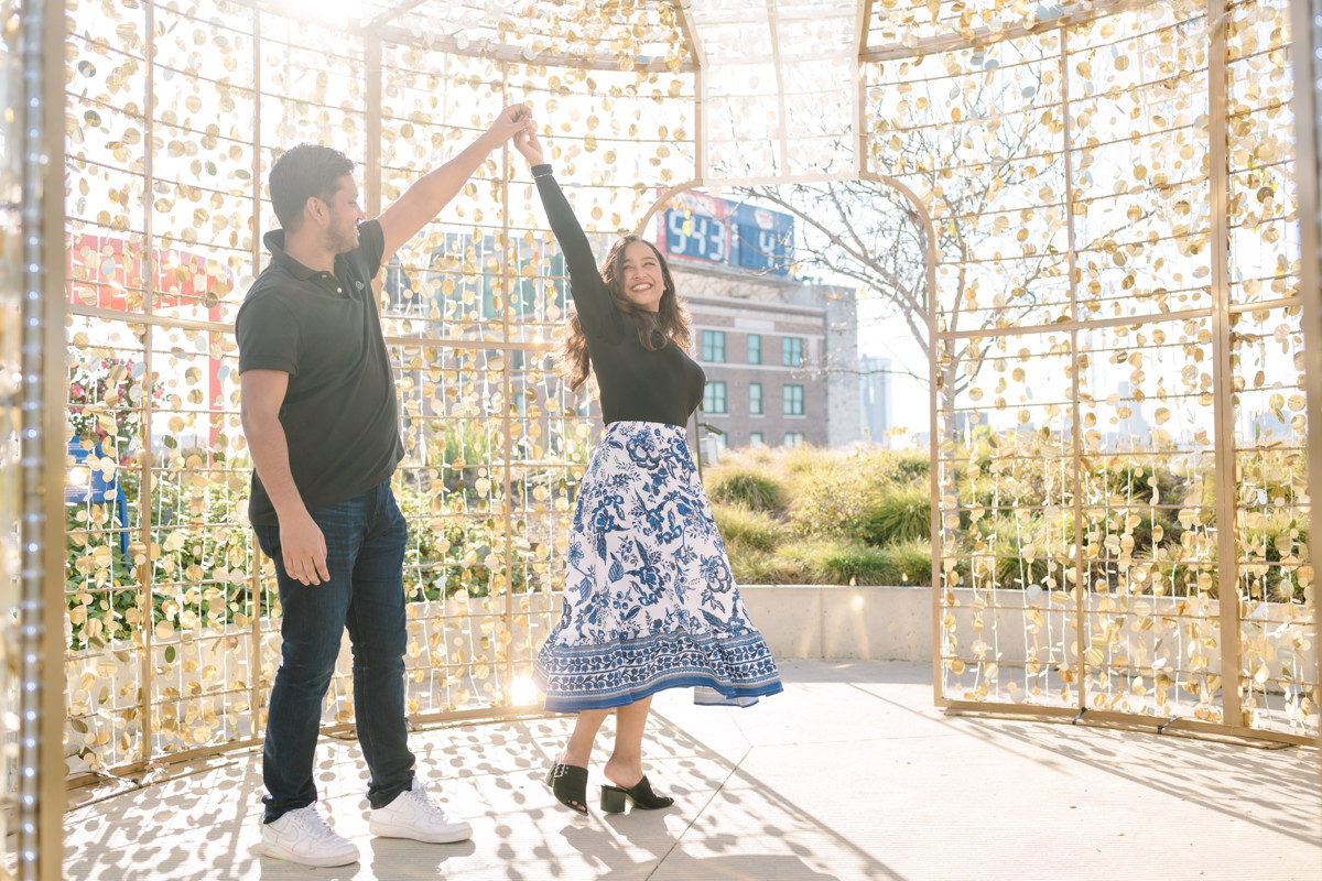 Post Houston HTX building sky garden rooftop garden engagement proposal location best houston photographer