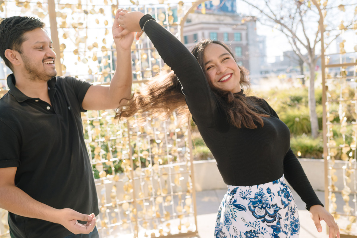 Post Houston HTX building sky garden rooftop garden engagement proposal location best houston photographer