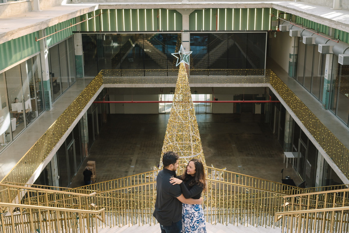 Post Houston HTX building sky garden rooftop garden engagement proposal location best houston photographer