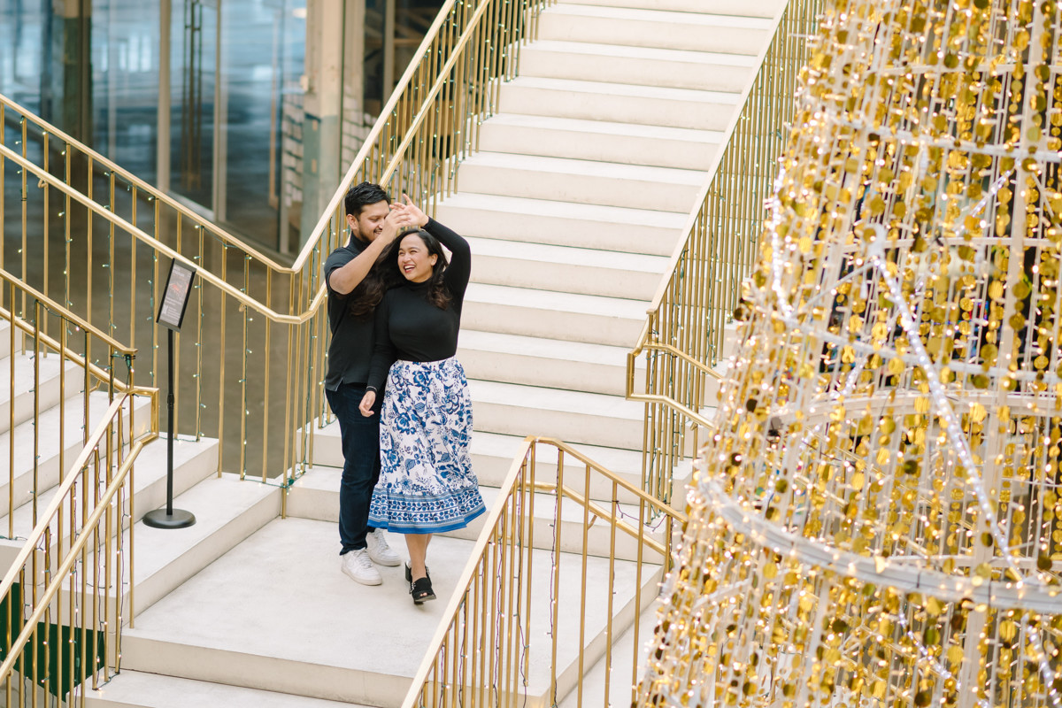 Post Houston HTX building sky garden rooftop garden engagement proposal location best houston photographer